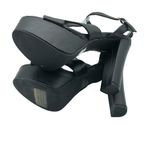 Chase + Chloe Ford Platform Block Heels Faux Leather Ankle Strap Black 8.5 Photo 3