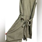 Anthropologie Cloth & Stone Burlingame Romper Green V-Neck Tie Waist NWOT Photo 3