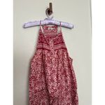 Faherty Adella Floral Organic Jumpsuit - Small - Red Pink Boho Cottage Prarie Photo 4