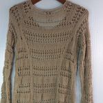 Soft Surroundings  XS String Knit Long Sleeved Tunic or Mini Dress in Beige Photo 2