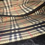 BURBERRYS Tumbled Black Leather Magnetic Close Nova Check Lining Crossbody Bag Photo 7