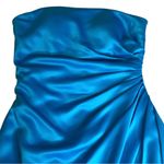 Bill Levkoff ске Sateen Strapless Formal Cocktail Mini Dress ске Aegean Blue ске 6 Photo 5