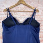 Cacique Lane Bryant  | 42D Navy Tankini Swimsuit Top W/Built in Molded Cups Photo 6