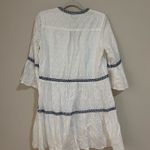 Tommy Bahama Eyelet White and Blue Mini Dress Photo 2