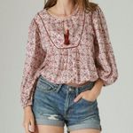Lucky Brand Floral Peasant Blouse, Size XS New w/Tag $89.50 Photo 8