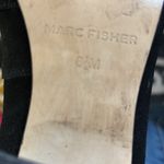 Marc Fisher Mabel Fringe Block 1.5 Heel Loafers 6.5M Gold Buckle Suede Leather Photo 7