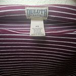 Duluth Trading Co Women's XS Burgundy White Stripe‎ Boat Neck Long Sleeve Dress Purple Photo 3