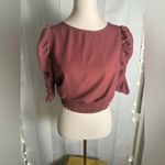 Paper Crane  Pink and Purple Ruffled Puff Sleeve Blouse Photo 6