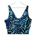 Swimsuits For All SWIM365 Swimsuit Blue Painterly Leaves Women Plus Size 30 NWOT Photo 2