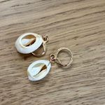Cowrie Shell Hoop Earrings Gold Photo 1