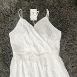 Jasambac Lace Accent Maxi Dress in White, Size M​​​ White Size M Photo 1