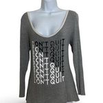 EVCR DON’T QUIT Loose Fit Gym Top Gray Size M Photo 0