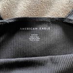 American Eagle  Black Ribbed Straight Line Women’s Tank Top Sz Small EUC Photo 3