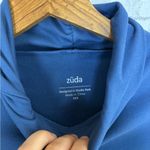 Zuda Muted Steel Blue Ruched Turtle Neck Active Long Sleeve Size XXS Photo 3