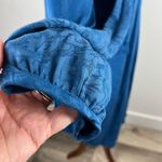 Anthropologie Holding Horses Blue Jacquard Cold-Shoulder Dress Size M Photo 11