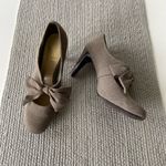 Vintage Ann Marino Brown White Herringbone Bow Tie High Heel Pumps Size 8.5 Photo 8