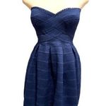 Sans Souci  Navy Strapless Mini‎ Dress Size S Photo 0