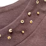 Vintage Breckenridge Cardigan Top Brown Fall Leaves Floral Detail Animal Print Size M Photo 7