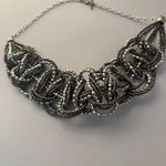 Anthropologie Gunmetal Gray Seed Bead Braided Necklace Photo 1