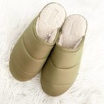 Anthropologie MAEVE x  |  Puffy Puffer Platform Slippers Moss Green | Size 8-9 Photo 3