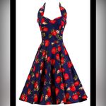 Ensnovo Vintage 50s Strawberry Print
Halter Midi Dress Photo 2