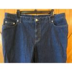 Lands' End Land’s End Womens Sz 18 Dark Wash Blue Jeans Straight Leg Denim (1491) Photo 1