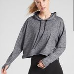 Athleta  Grey Up Tempo Cropped Hoodie Photo 0