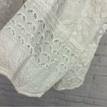 Badgley Mischka  New eyelet cut romantic 3/4 flared sleeve top cotton Small Photo 5