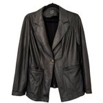 Clara Sun Woo Vegan Leather Blazer Black Photo 0