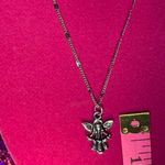 Boutique Sterling Silver 925 Angel Harp Sparkle Necklace Religion Jewelry Catholic Church Photo 5