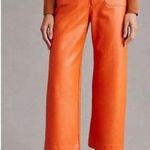 Anthropologie NEW  MaeveThe Colette Cropped Wide-Leg Pants: Faux Leather Edition Photo 0