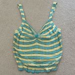 Urban Outfitters Blue and Yellow Striped Knit Tank Top Photo 0