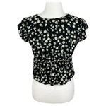 Wild Fable Floral Short Sleeve Crop Top Size Medium Photo 3