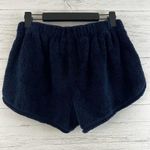 Aerie Navy Blue Sherpa Pull On Lounge Shorts Size S Photo 1