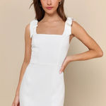 Lulus NWT  Your Sweetie White Tie-Strap Mini Dress Party Cocktail Classy Size S Photo 0