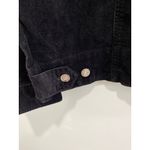 NWT Quacker Factory Stretch Corduroy Bomber Jacket Sz XL Rhinestone Zipper Black Photo 5