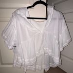 White Eyelet Blouse Size L Photo 1