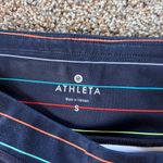 Athleta Multi Stripe Sonar Rainbow Navy Capri Crop Leggings. Size Small Photo 4