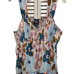 Angie Floral Smocked Babydoll Sleeveless Top Size 2XL Ruffle Tiered Lace Boho Photo 0