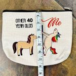 40th Birthday Unicorn Horse Funny Makeup Bag Red Photo 3