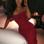 House Of CB NWOT  Carlotta Red Ruched Mesh Off the Shoulder Midi Dress sz XS Photo 3