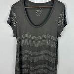 INC Studded Top XL Gray Scoop Neck Tee Indie Sleaze Glam Rock Festival Y2K Photo 0