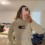 Tommy Hilfiger vintage flag Cable Knit Cream Sweater Photo 5