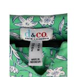 D & Co. Green Floral Sleeveless Top Womens Size M Cotton Blend Photo 3