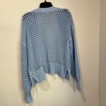 Pink republic  Blue Open Knit Cardigan Lightweight Layering Sweater Size S Photo 2