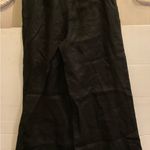 Willi Smith  Black Linen Wide Leg Pants Side Zip Sz 8 Photo 1