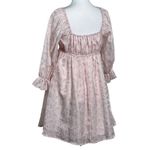 Thirty Thirty Babydoll Mini Dress Women Medium Pink Roses Flowers Photo 3