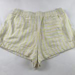 Universal Threads Universal Thread Yellow Lemon Striped Linen Blend Pull On Shorts L Photo 4
