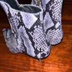 ANINE BING  Ava Cloudy Ankle Snakeskin Print Heeled Bootie Photo 4