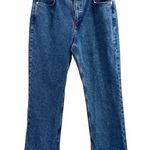 Mango MNG by  Straight Fit Slit Ankle Hem High Rise Denim Jeans Size 6 Photo 0